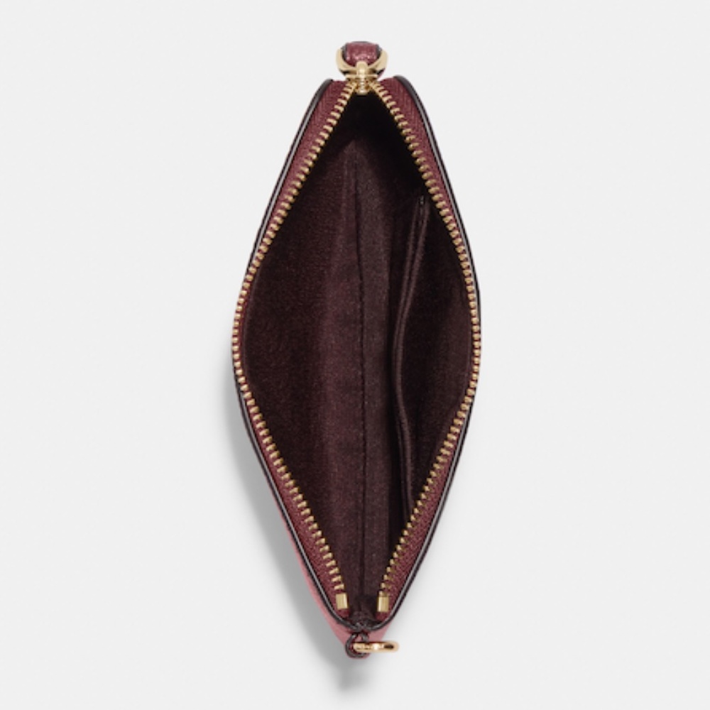 COACH Wristlet + Two Gold Charms in a Coach Gift Box, Black Cherry colour - Picture 5 of 7